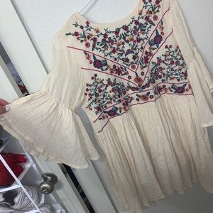 Altr’d State White embroidered floral dress